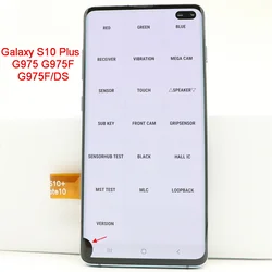 С дефектами для Samsung Galaxy S10 Plus LCD G975 G975F G975F/DS дисплей сенсорный экран дигитайзер в сборе Замена 100% тестирование