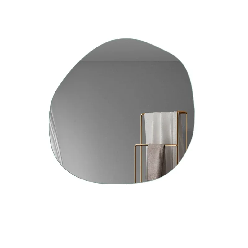 

Adhesive Nordic Decorative Mirrors Bedroom Based Toilet Mirror Decorative Vintage Irregular Mural Home