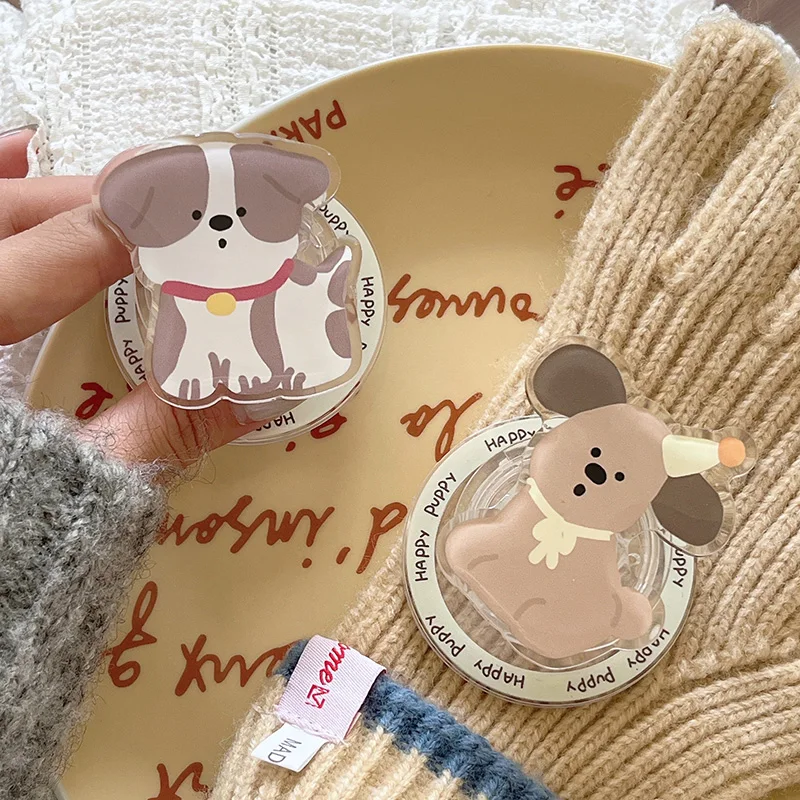 

Cute For Magsafe Cartoon Dog Mobile Phone Smartphone Accessories Universal Holder Griptok Folding Magnetic Bracket Stand Support