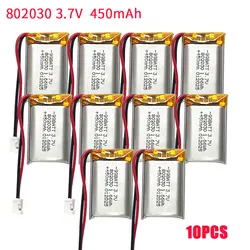 10pcs 802030 082030 802035 902030 Battery 3.7V 400mAh Lithium Polymer Li-ion Batteries for Bluetooth Headset Keyboard Mouse