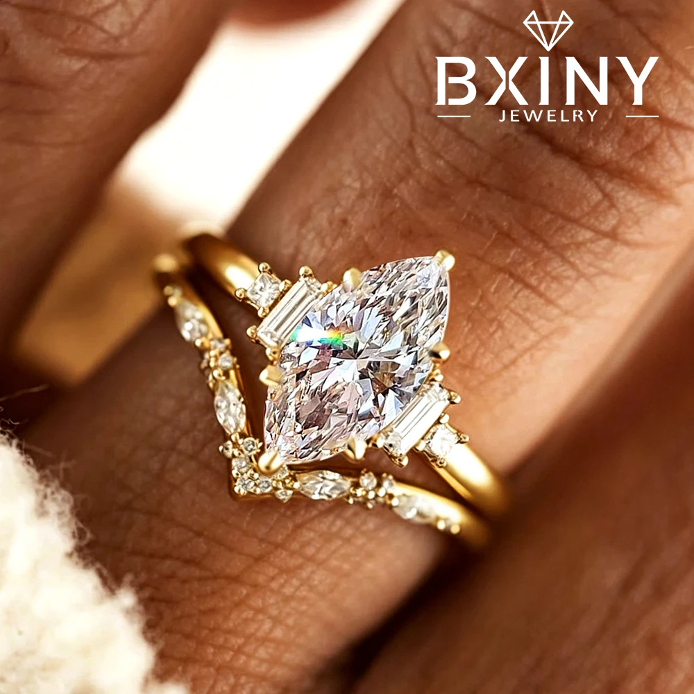 bxiny-2ct-marquise-cut-all-moissanite-ring-set-s925-silver-plated-18k-gold-diamond-stacking-promise-band-for-women-gifts-jewelry
