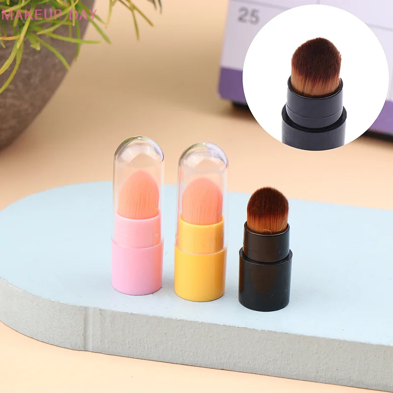 Angulado Silicone Lip Brush, corretivo maquiagem ferramenta, cabeça redonda portátil, pontas dos dedos, Q Soft Batom, pontas dos dedos