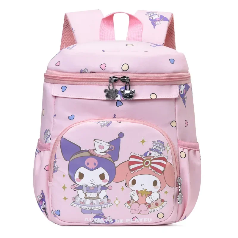 Fashionable Melody Backpack Cute Cartoon Kuromi Children\'s School Bag Large Capacity Student School Bag Birthday Gift Backpack