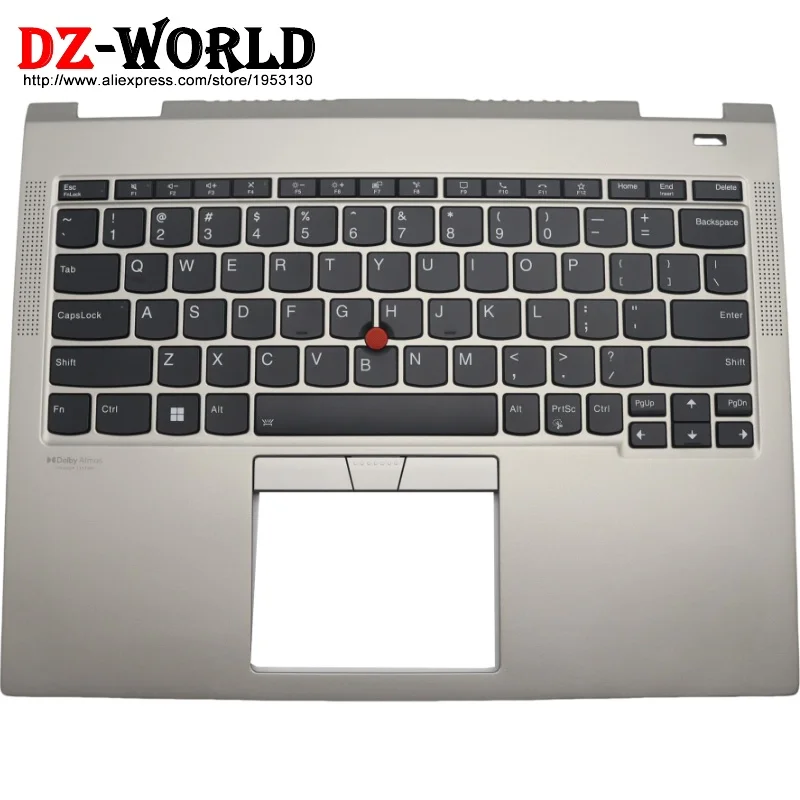 For Lenovo Thinkpad X1 Titanium Keyboard Upper Case Palmrest Shell Cover Silver 5M11B59951