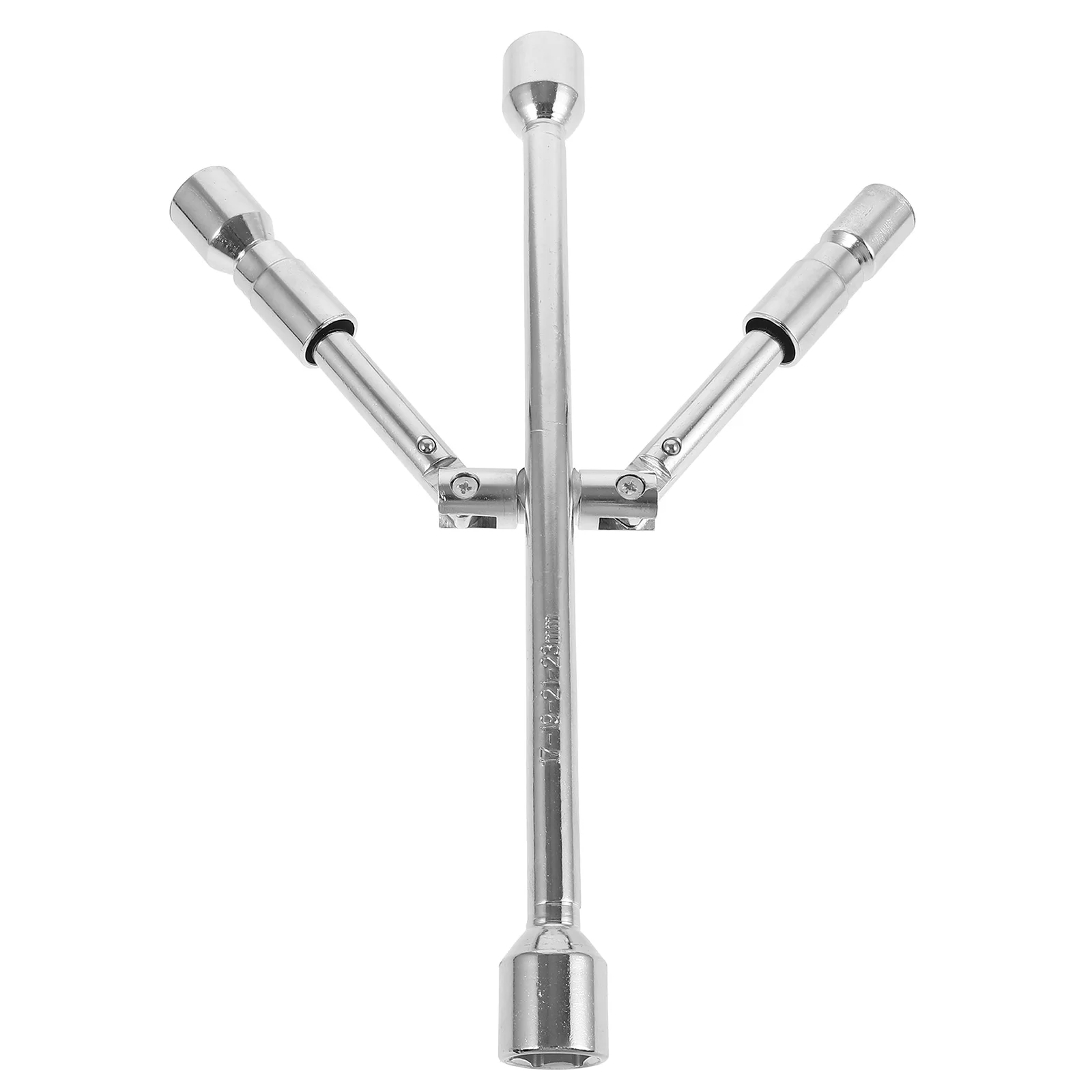 

Multifunctional Wrench Lug Tire Changing Tool Silver Chrome Vanadium Steel Car Foldable Spanner SUV Nut Remover Portable