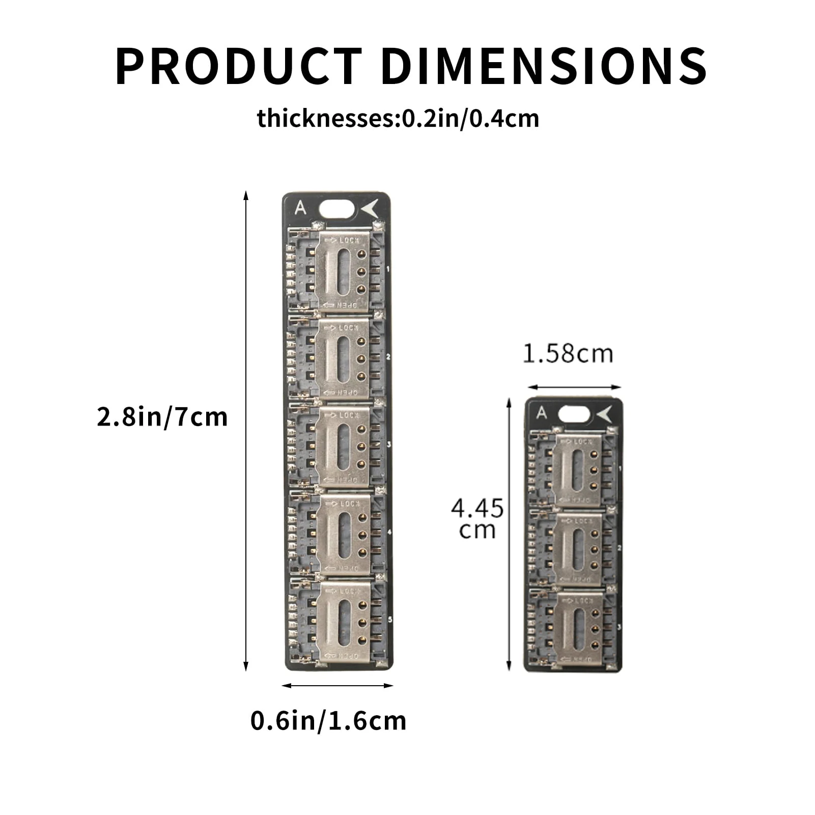 لحامل حقيبة صندوق التخزين لبطاقة SIM النانو والدبوس، منظم تخزين بطاقة SIM المدمجة، يأتي مع حبل ودبوس البطاقة #3