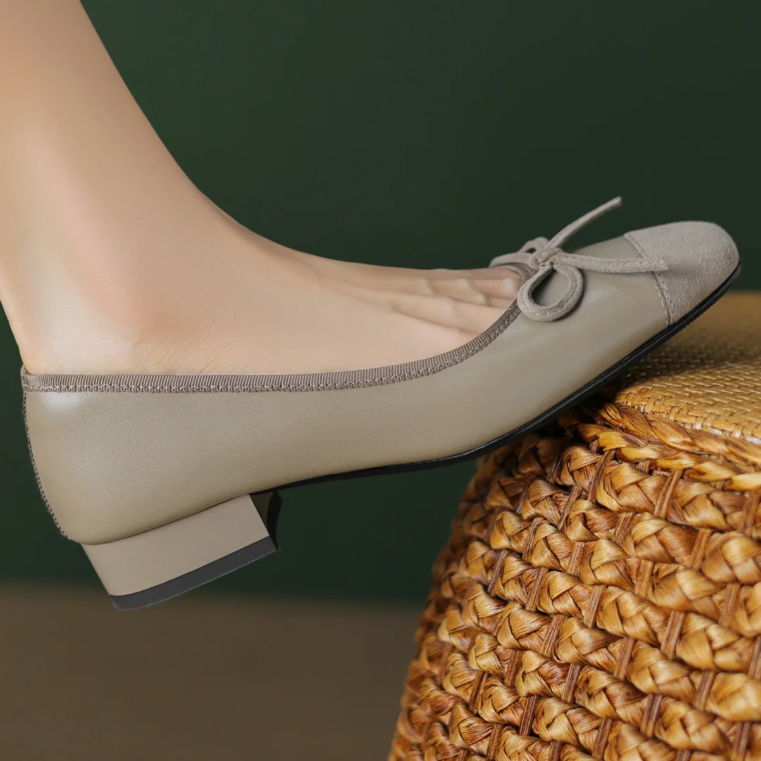 

Женские слипоны из коровьей кожи в стиле пэчворк с милым галстуком-бабочкой на плоской подошве толщиной 2,5 см, повседневные женские мягкие туфли высокого качества на низком каблуке 33