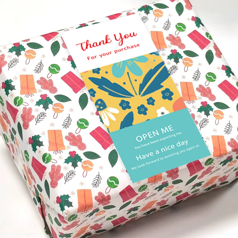 Наклейки с надписью «Thank You», 5 х10 см, 30-50 шт.