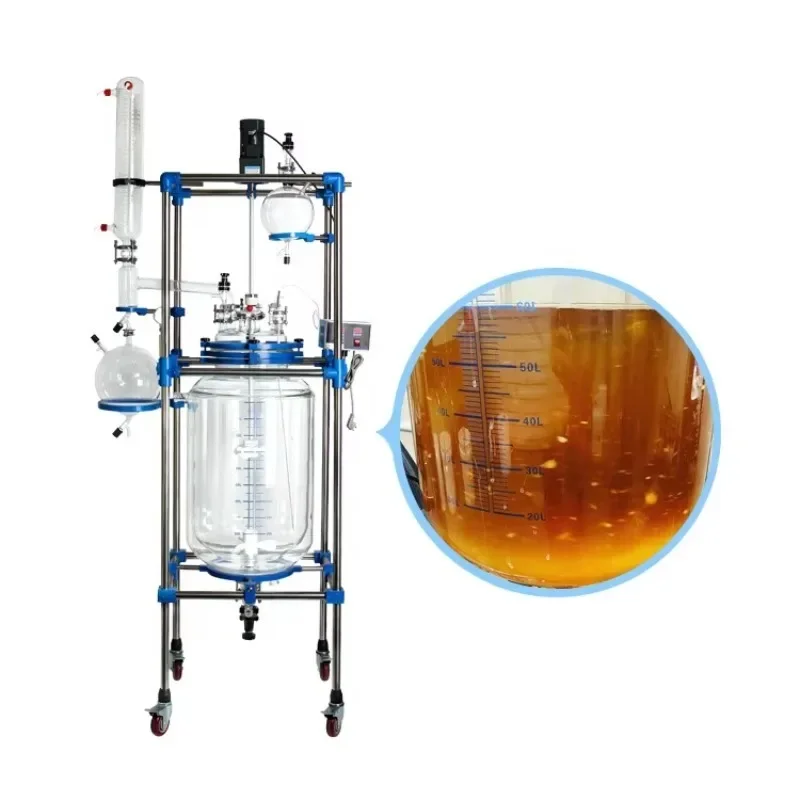 10L 20L 30L 50L 100L 150L 200L Mixing Distillation Jacketed Glass Reactor For Laboratory & Industrial Chemical