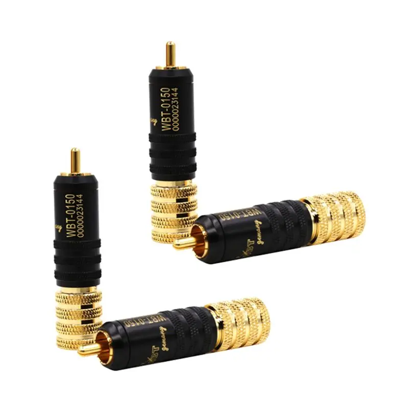 

Высококачественные разъемы RCA WBT-0150 AS94-4PCS, позолоченные, с винтовым фиксатором для улучшения качества звука.
