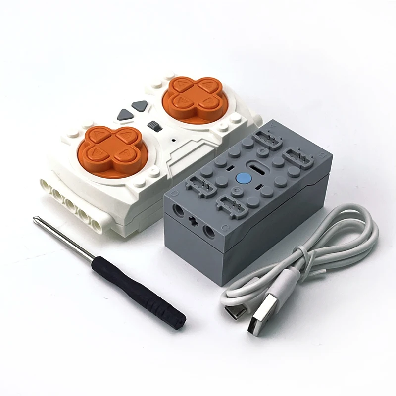 Piezas técnicas MOC DIY de alta calidad, funciones de potencia RC, servomotor M XL L Compatible con 8882 8883, pieza de accesorios de bloques de construcción