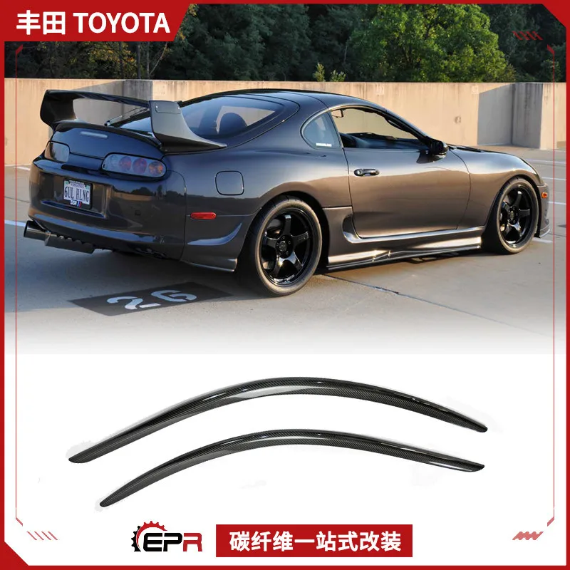 

93 to 98 Suitable for Toyota Demon King Supra JZA80 modified carbon fiber window eyebrow car weather gear, installed