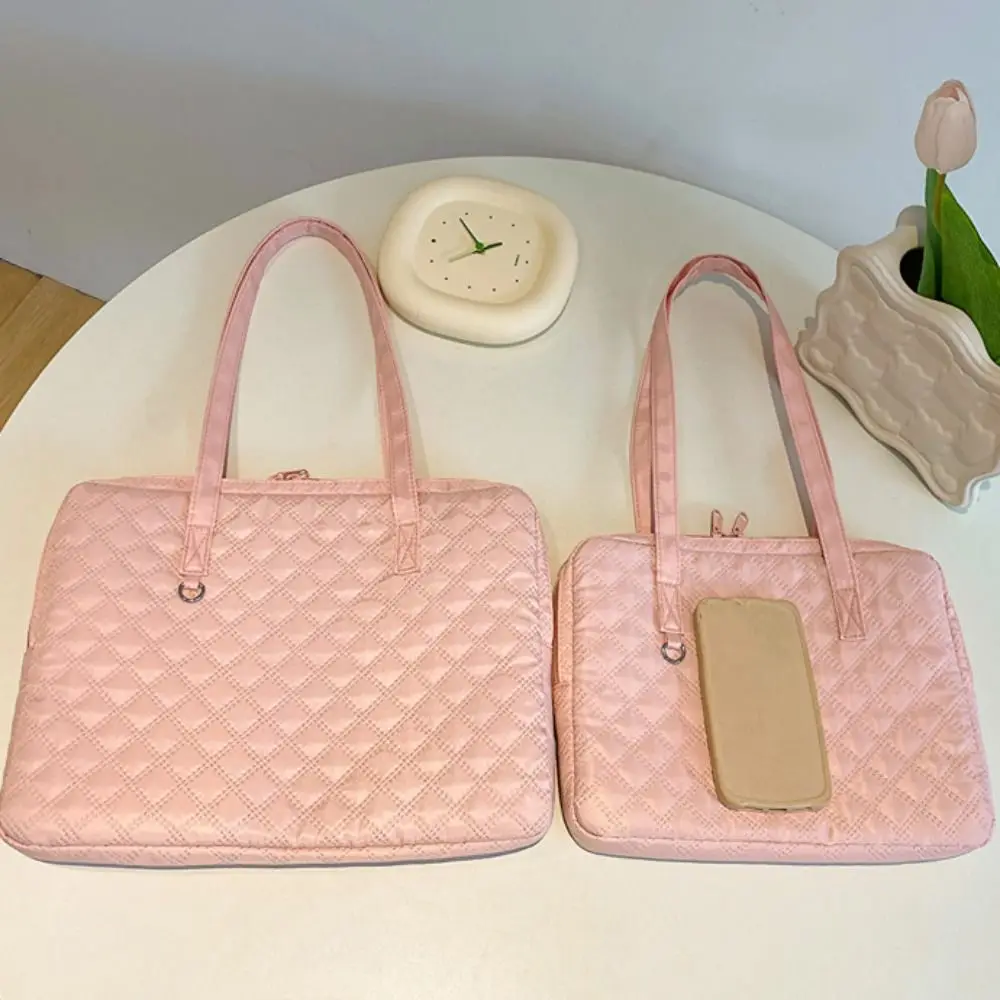 

11/14Inch Laptop Shoulder Bag Simple Solid Shockproof Computer Storage Bag Waterproof Large Capacity Business Briefcase Bag