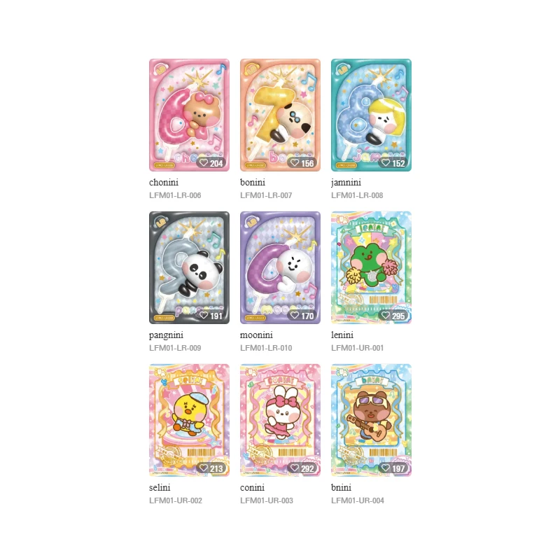 KAYOU LINE FRIENDS minini Vitality Alliance Collection Card Friend Pack Vol1 Music Festival Theme Premium Trading Cards Gift Set