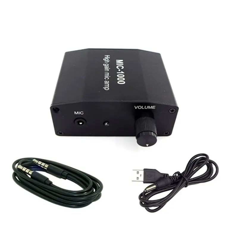 【HOME TOOL】High Sensitivity Alc Automatic Level Control Microphone Amplifier Portable Audio Amp 1000 Times Amplification