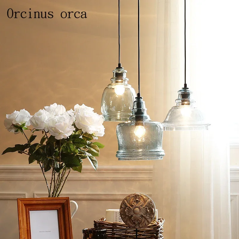 

Nordic simplicity modern glass chandeliers bar restaurants living rooms American style chandelier