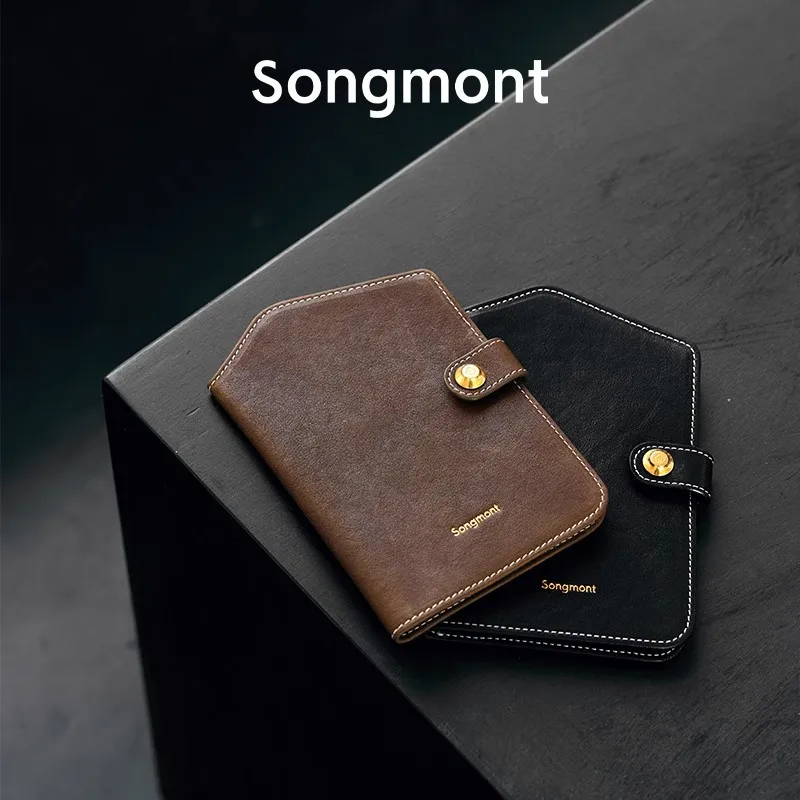 

Songmont 2025 Card Holder Small Bag Key Chain Bag Accessories Vintage Vegetable-Tanned Leather Passport Holder