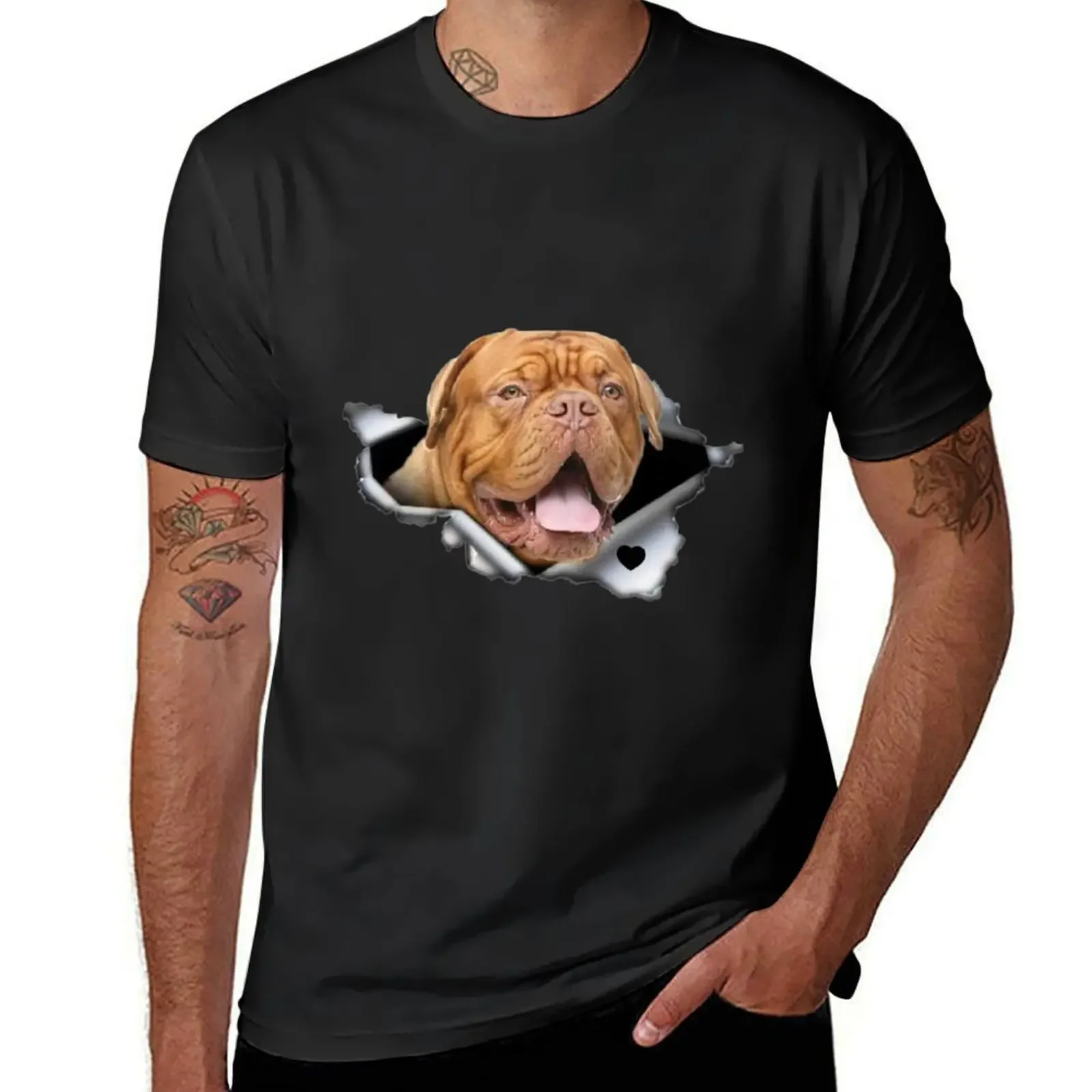 Bordeaux dogue de bordeaux T-Shirt anime essential t shirt anime clothes blanks men workout shirt