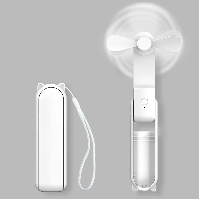Tragbarer Mini-Ventilator, wiederaufladbar über USB, 3-stufig verstellbar, faltbarer Handventilator, geeignet für Frauen, Reisen, den Einsatz im Freien