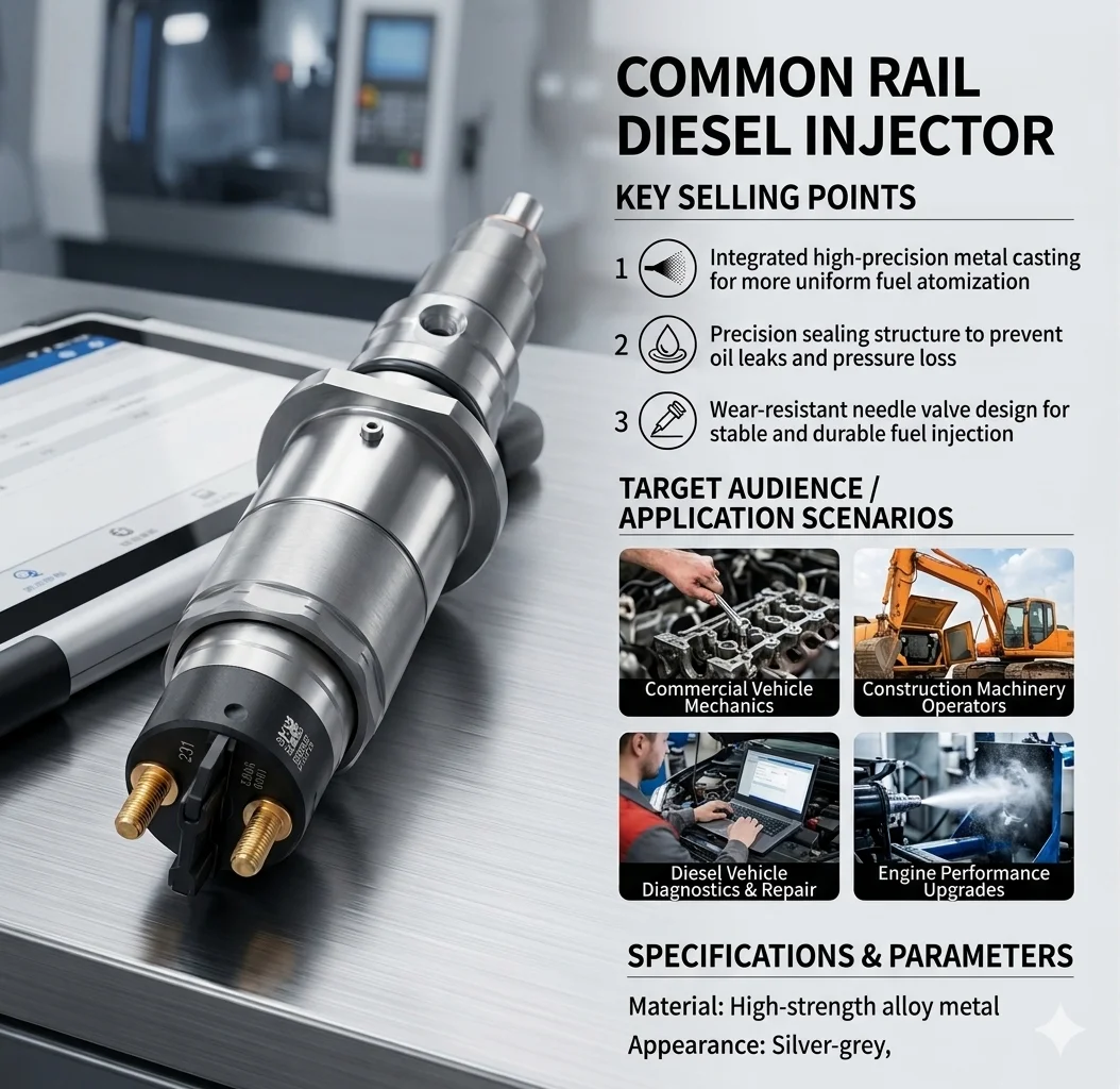 Common Rail Fuel Injector 0445012059 0445120231 5263262 6754-11-3011 6754-11-3010 For SAA6D107E-1 PC200-8 PC220-8 6D107