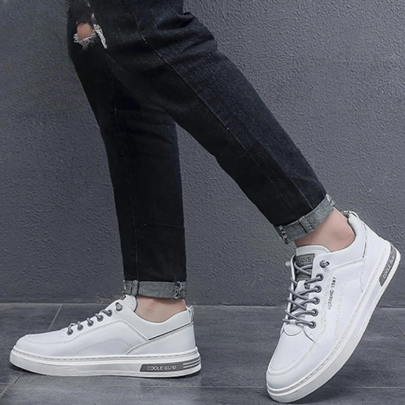 Leather Casual Shoes for Men Comfortable Flat Shoes Men\'s Non-slip Wear-resistant Sneakers Shoes Wild Male Shoe Tenis Masculino