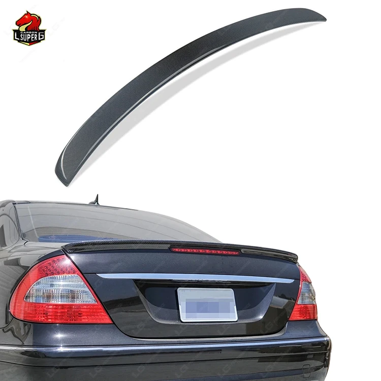 AMG Style Spoiler For Mercedes-Benz CLASS-E W211 E200 E300 2002-2009 Carbon Fiber Rear SPLR