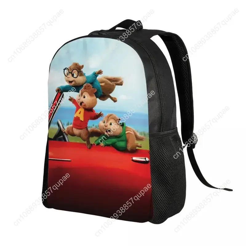 Mochilas personalizadas de Alvin Seville Anime para hombres y mujeres, mochila escolar para estudiantes universitarios, se adapta a portátiles de 15 pulgadas, bolsas de Manga Chipmunks