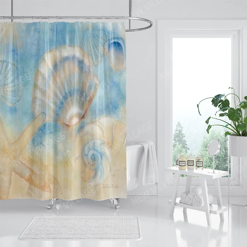 Home waterproof fabric bathroom curtain accessories 90x200 shower shower curtain 240 * 200 Atlantis style shower curtain