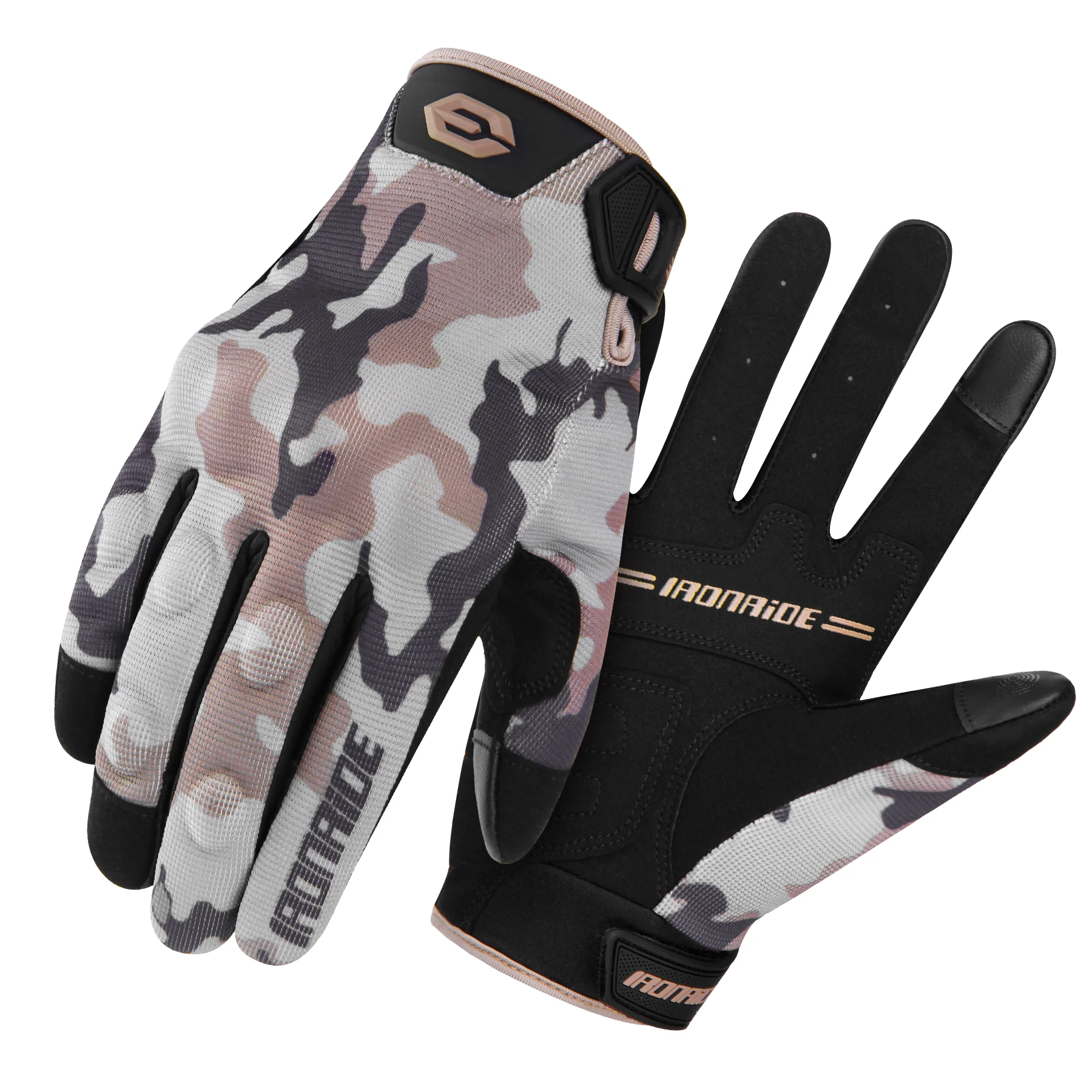 Motorcycle Gloves Anti-Skid Wear Riding Protection All Finger Touch Screen SU-008 Camouflage Series