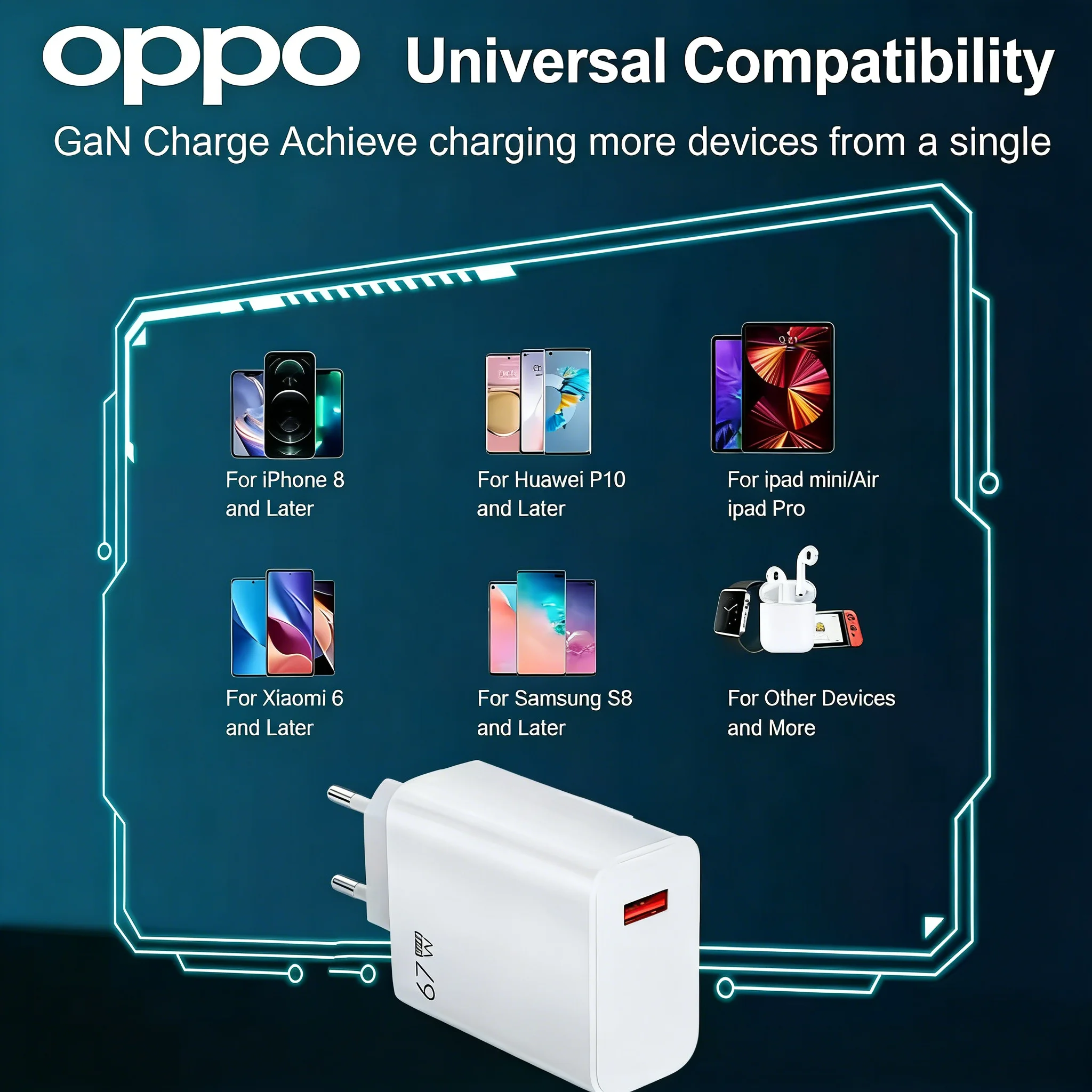 NEW Original  Fast Charger Set EU Standard Type C Adapter Data Cable For OPPO FOR  Xiaomi Smartphones Tablet Devices cable saver