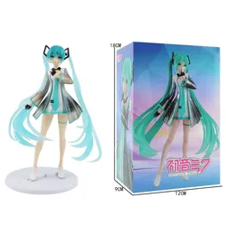 Original New Anime 26 style Hatsune Miku Virtual Singer Manga Statue Figurines Model Toys Blue girl cake decor toy have box