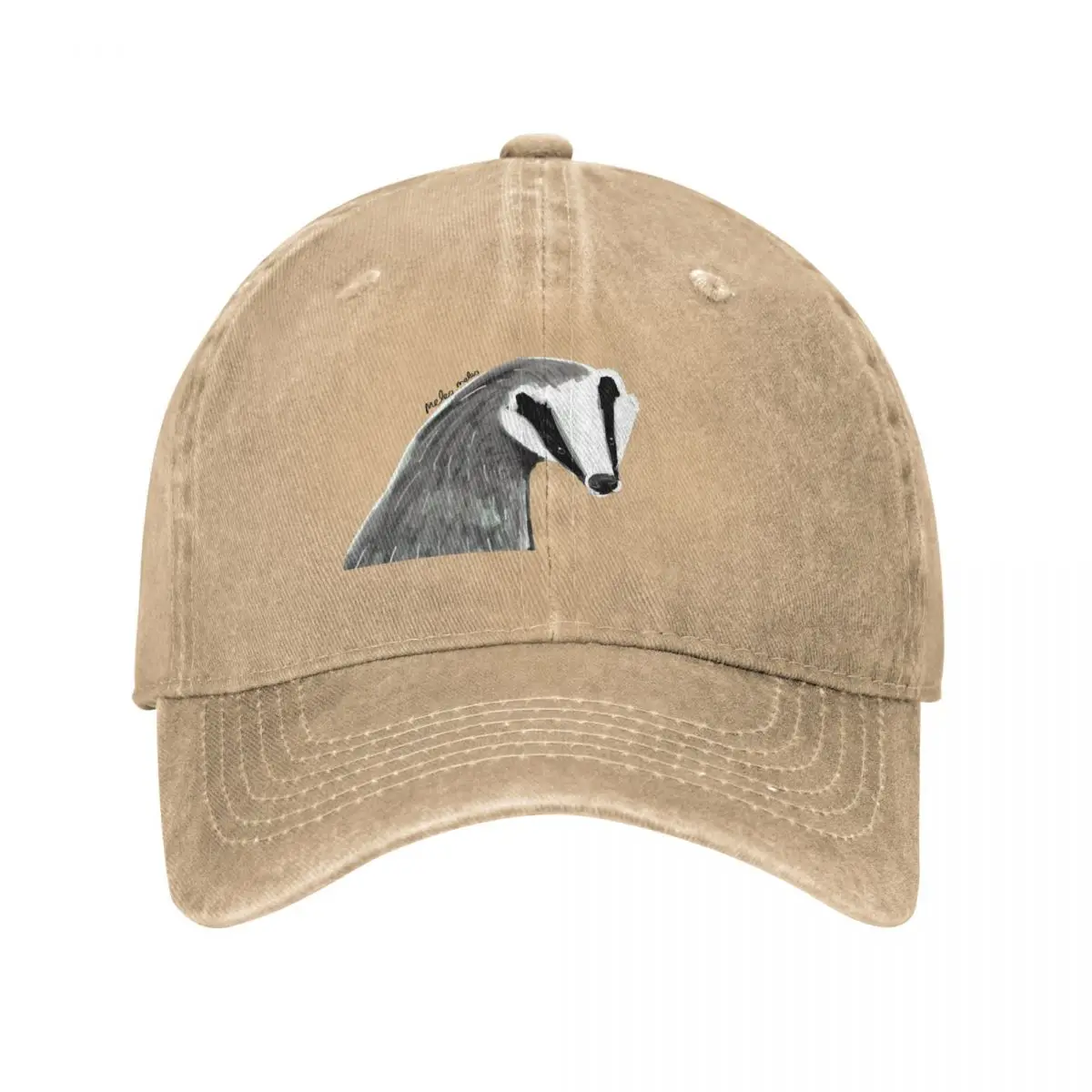 European Badger pattern Baseball Cap Sunscreen Gentleman Hat Luxury Woman Men's