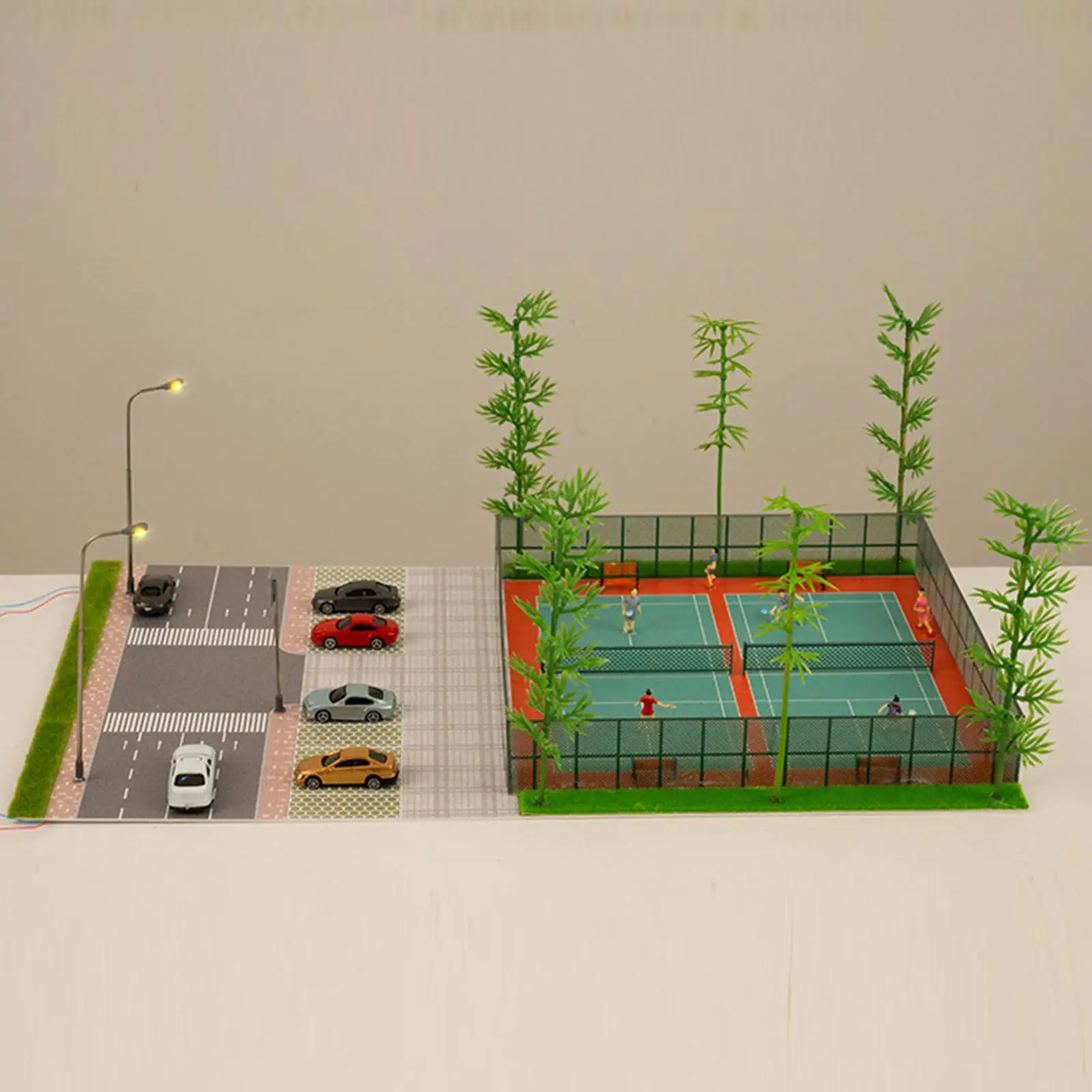 

Road Scene 1/160 Ornament Car Garage Display Case for Fans Model Car Toy Car