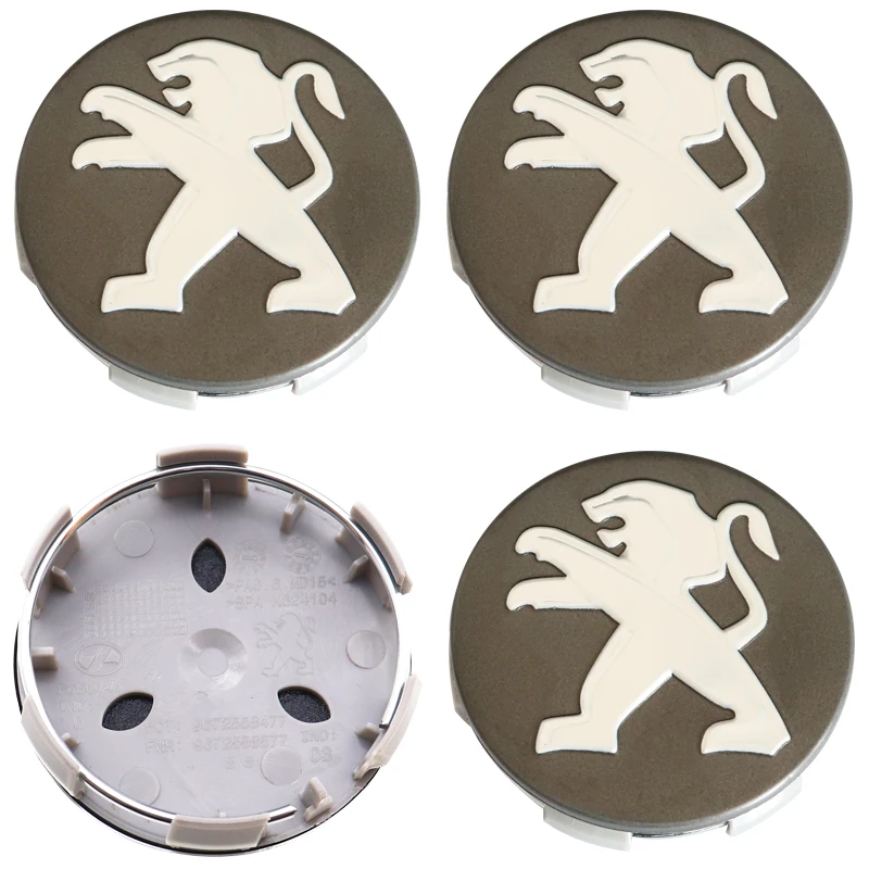 4pcs 60mm Peugeot logo Car wheel emblem Wheel Center Hub Cap auto Rim refit dust-proof badge covers sticker styling accessories