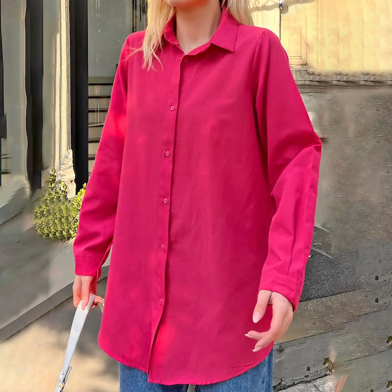 Vintage Cotton and Linen Oversized Shirts New 2023 Women Summer Spring Blouses and Shirts Buttons Casual Office Wild Tops