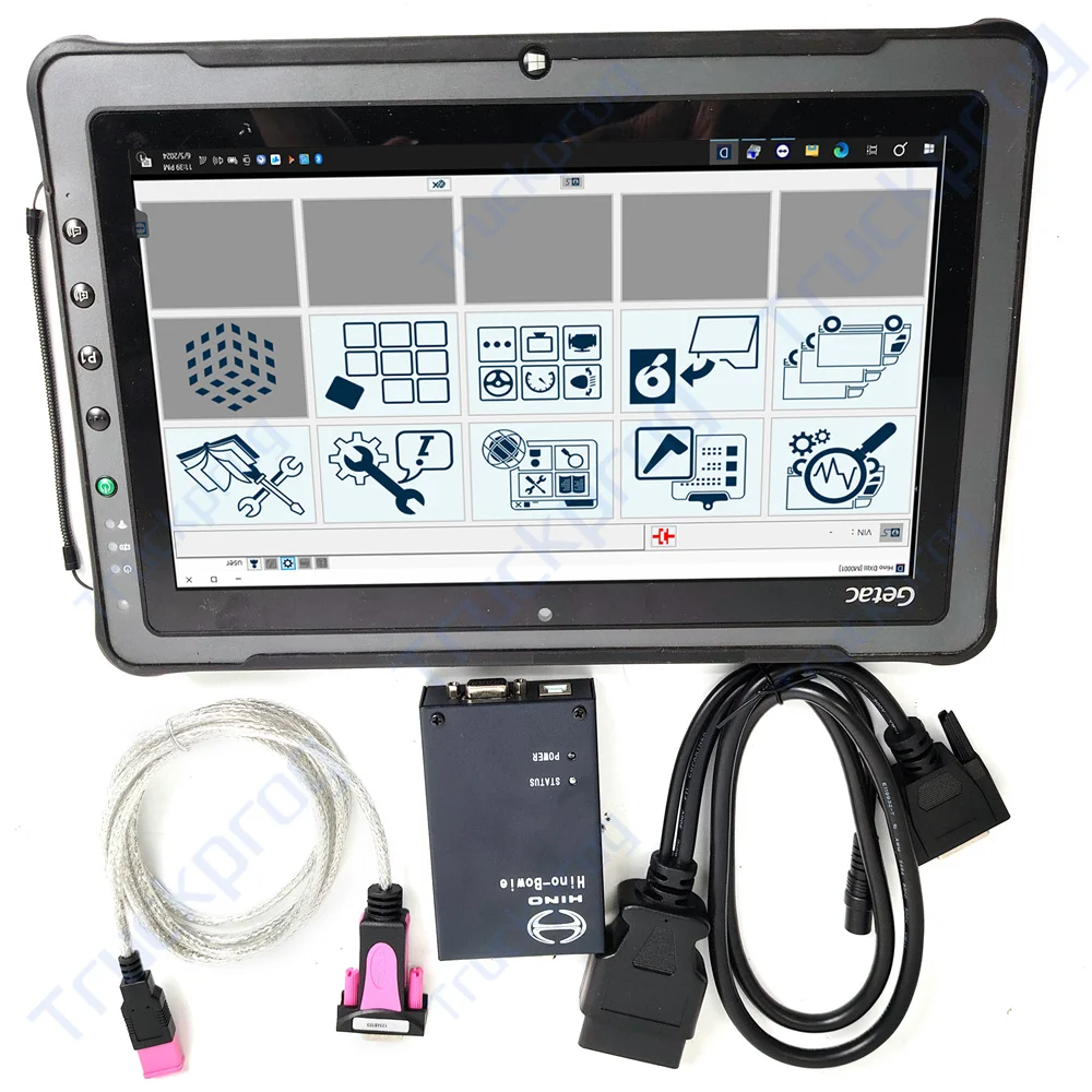 

Getac Laptop V3.16 Truck Diagnostic Tool for Kobelco Hino Bowie DX DXIII Truck Explorer Excavator Diagnostic Scanner tools
