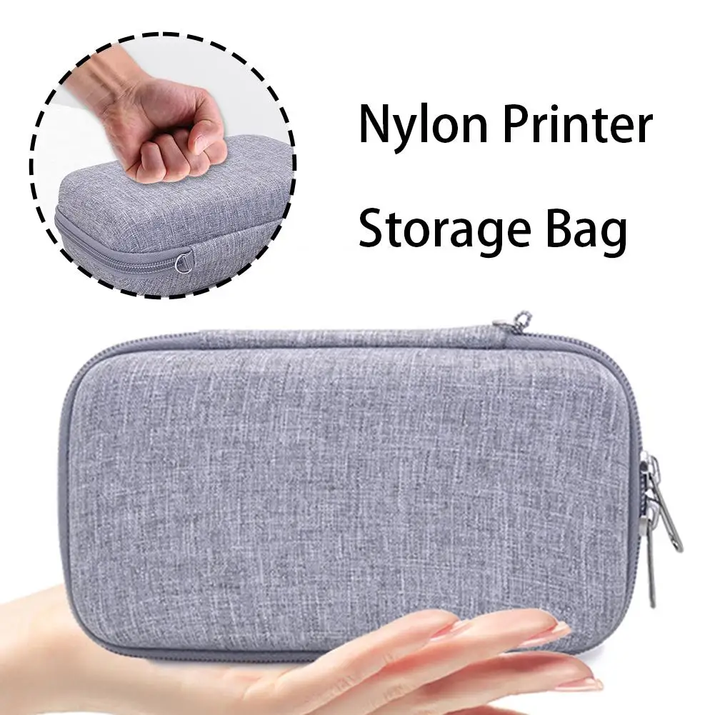 For Smartphone Printer QX20 Storage Bag EVA Hard Headphone Protective Cable Storage Nylon Data Anti-fall Organizer Case Pri Z2D1