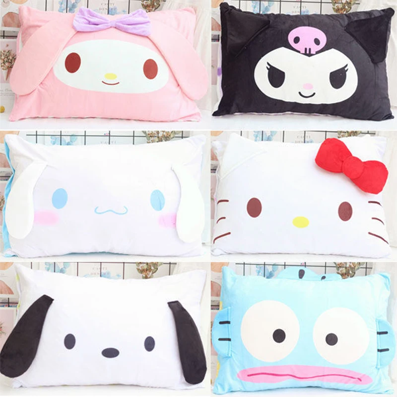 

Hello Kitty Pillowcase Sanrio Kawaii Anime My Melody Kuromi Student Dormitory Pillowcase Girl Heart Cartoon Cute Gift for Kids