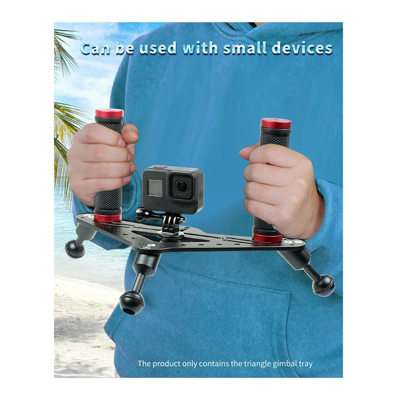 Fotografia subaquática Light Stand Base, Suporte de três pernas Pan e Tilt, Câmera SLR