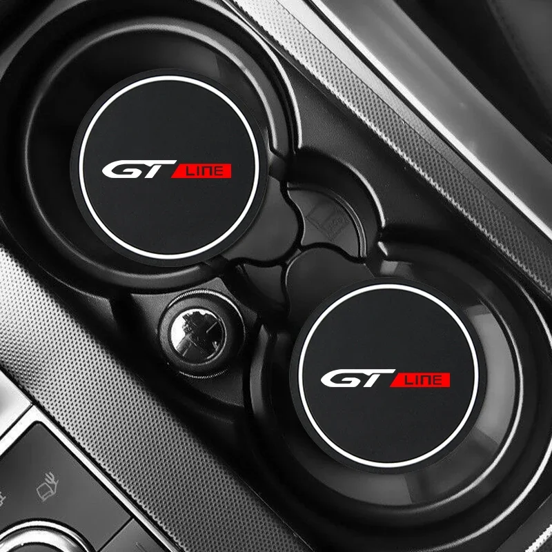 2 Buah Alas Gelas Mobil Anti Selip Alas Minuman Botol Silika Gel Untuk Peugeot GTLINE 307 5008 4008 308 208 106 206