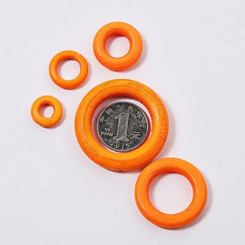20pcs/lot 35mm Color Wood Circle DIY Crafts for Jewelry Making Baby Teething Wooden Ring Kids Toy Ornaments Accessories