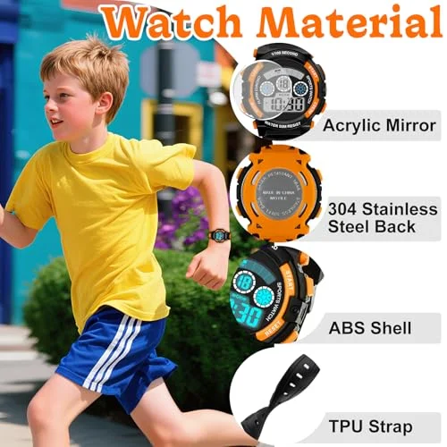 Socico Children's Watch Multi Functional Night Light Timing Sports Student Electronic Watch