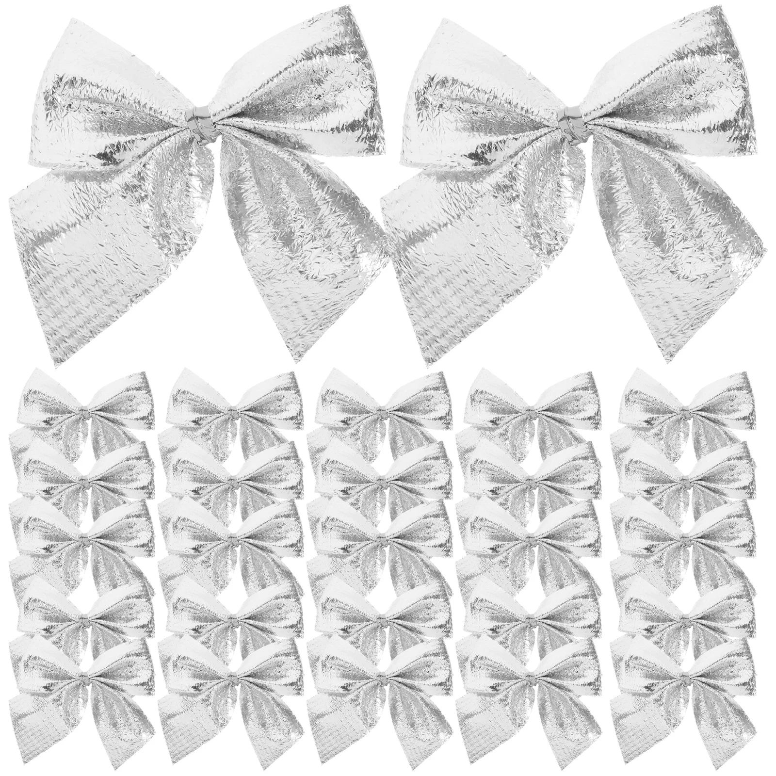 

120Pcs Christmas Bow Decorations Mini Flocked Bows for Tree Wreaths Garlands Xmas Ornament Hanging Decor Festive Home Party
