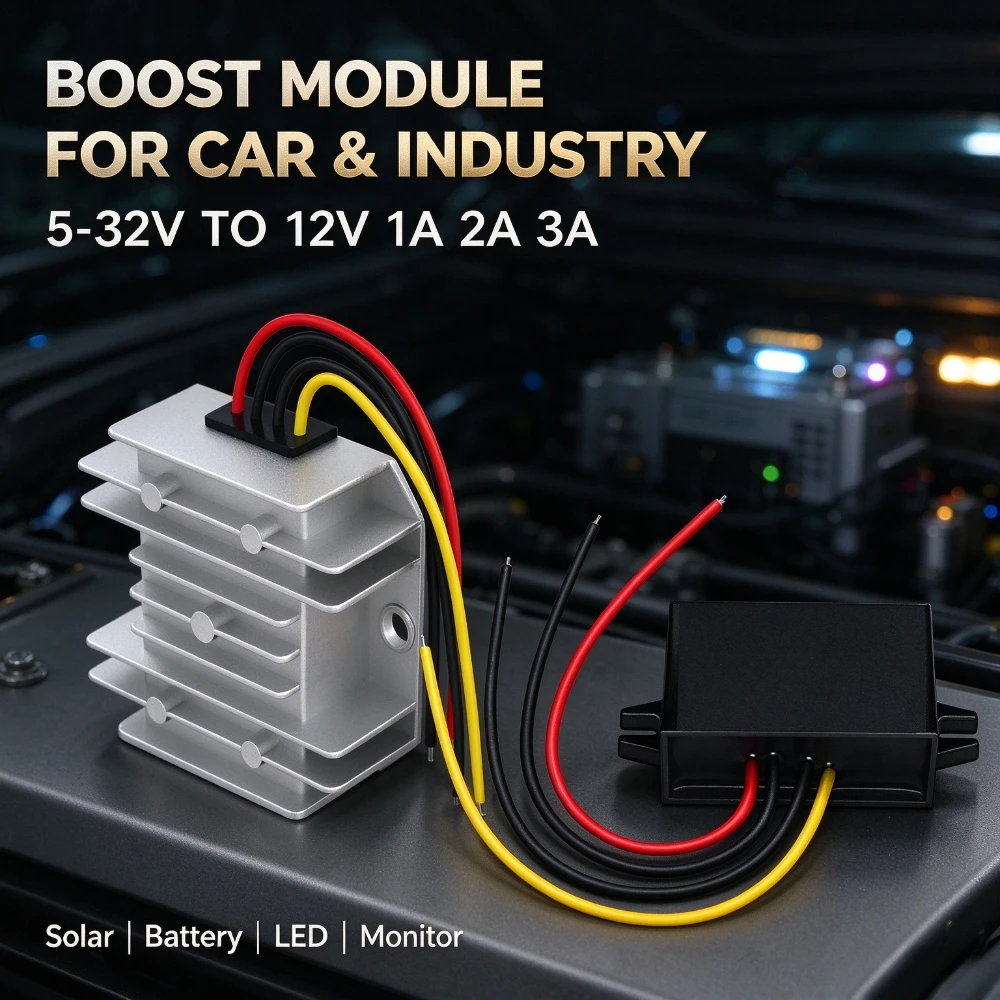 8V 12V 24V 30V 5-32V to 12V 1A 2A 3A DC DC Power Converter Voltage Stabilizer 12 Volt Power Supply Regulator for Car Car Solar