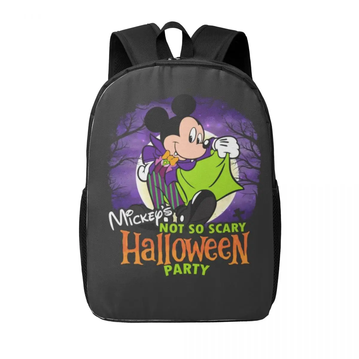 Custom Halloween Mickey Mouse Backpack Men Women Basic Bookbag for School College Bags