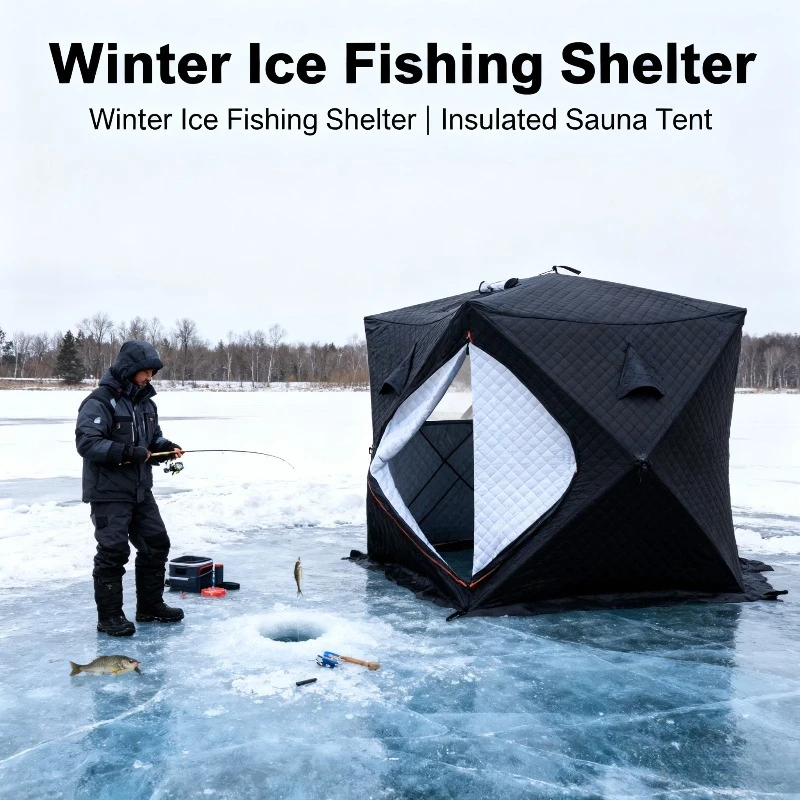 

Portable Ice Fishing Shelter Easy Set-up Winter Fishing Tent Ice Fishing Tent Waterproof & Windproof Winter Fishings Shelter 텐트