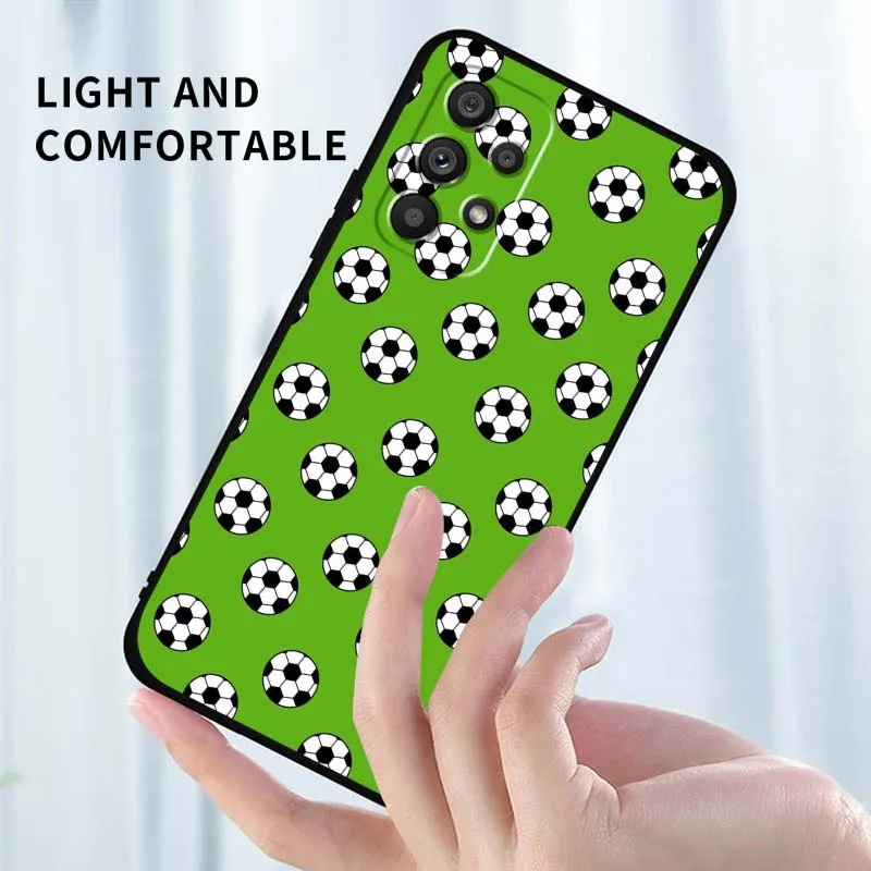 Anime Football Design Phone Case For Samsung A73 A72 A71 A55 A54 A53 A52 A51 A13 A22 A16 A15 A12 A14 A26 A07 5G Black view 4