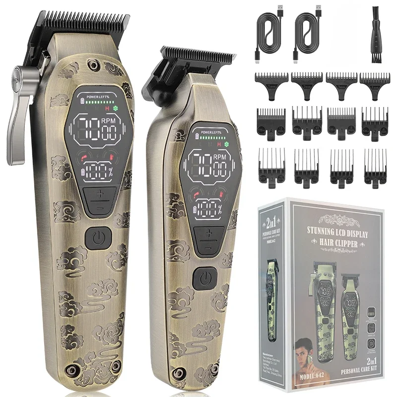 RESUXI 642 All-metal High-power Hair Trimmers  NEW Electric Clippers Set Hair Cutting Machine