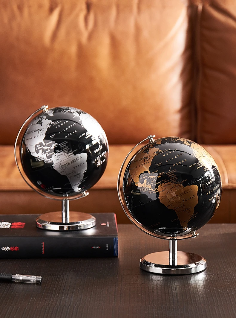 Home Decor Zubehör Retro Weltkugel Moderne Lernweltkarte Globus Kinder Studie Schreibtisch Dekor Globus Geographie Kinder Bildung – Detail 2