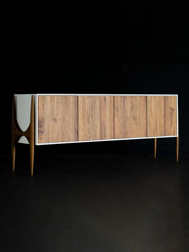 

Шкаф для телевизора из массива дерева средневекового искусства, обеденный боковой шкаф в стиле ретро, домашний шкафчик из тикового дерева